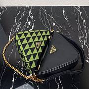 Prada Symbole leather and fabric green mini bag - 2