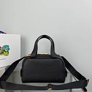 Small leather top-handle black bag - 5