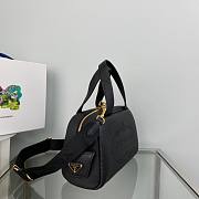 Small leather top-handle black bag - 3