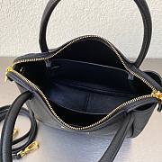 Black Small black leather handbag 1BC145  - 6