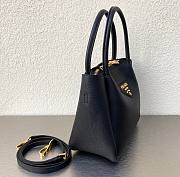 Black Small black leather handbag 1BC145  - 4