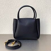 Black Small black leather handbag 1BC145  - 3