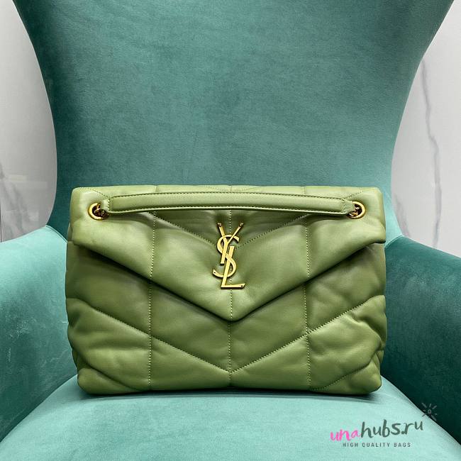 YSL LouLou Puffer Green Medium Bag - 1