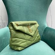 YSL LouLou Puffer Green Medium Bag - 2