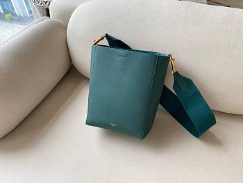 Celine nano SANGLE green bucket bag