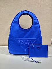 Prada blue canvas hobo bag - 1