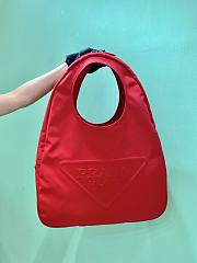 Prada red canvas hobo bag - 3