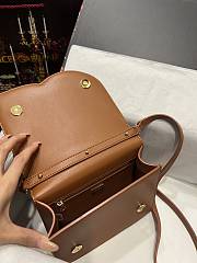 DG calfskin logo brown crossbody bag - 2