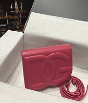 DG calfskin logo pink crossbody bag - 2