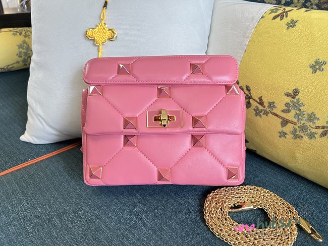 VALENTINO Garavani Stud hot pink bag - 1