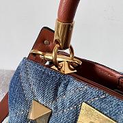 Valentino Garavani Stud handle denim bag - 4