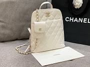 Chane white lampskin backpack - 6