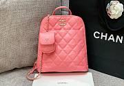 Chanel pink lampskin backpack  - 1