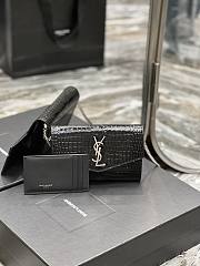 YSL UPTOWN chain wallet in crocodile bag - 1