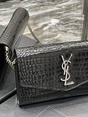 YSL UPTOWN chain wallet in crocodile bag - 2