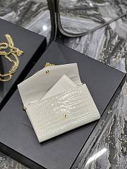 YSL UPTOWN chain wallet white crocodile bag - 3