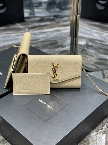 YSL uptown shoulder bag beige 19cm