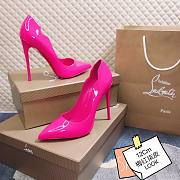 Lousboutin pink patent heel - 4