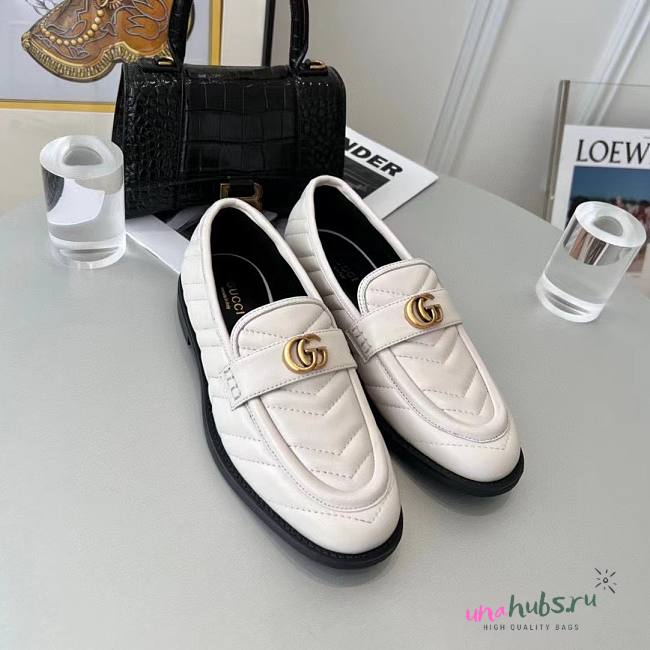 GUCCI Double G matelassé leather loafers - 1