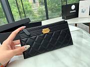 Chanel black lampskin wallet - 5