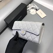 Chanel gray caviar wallet - 6