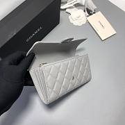 Chanel gray caviar wallet - 3