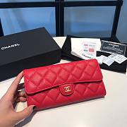 Chanel red caviar wallet - 1