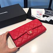 Chanel red caviar wallet - 3