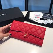 Chanel red caviar wallet - 4