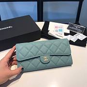 Chanel light blue caviar wallet - 1