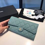 Chanel light blue caviar wallet - 5