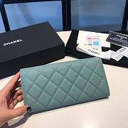 Chanel light blue caviar wallet - 6