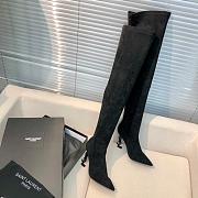 YSL black high boots  - 4