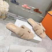 Hermes beige slippers  - 6