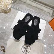 Hermes black slippers  - 1