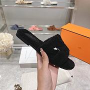 Hermes black slippers  - 2