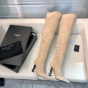 YSL beige high boots - 1