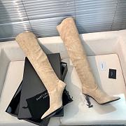 YSL beige high boots - 5