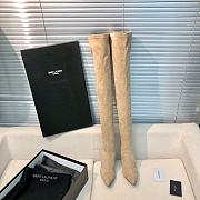 YSL beige high boots - 3