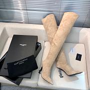 YSL beige high boots - 2