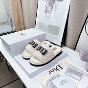 Dior white fur slippers - 2
