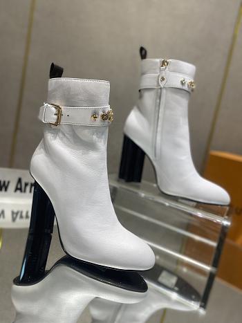 Louis Vuitton white high boots