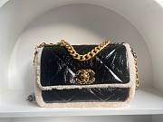 Chanel 19 shearling lampskin black flap bag ( Available in short time) - 1