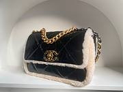 Chanel 19 shearling lampskin black flap bag ( Available in short time) - 5