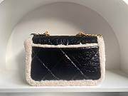 Chanel 19 shearling lampskin black flap bag ( Available in short time) - 4