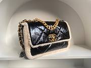 Chanel 19 shearling lampskin black flap bag ( Available in short time) - 2