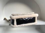 Chanel 19 shearling lampskin black flap bag ( Available in short time) - 3