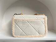 Chanel 19 shearling lampskin white flap bag ( Available in short time) - 6