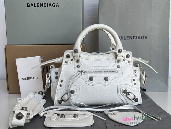 Balenciaga white cagole XS handle bag - 1