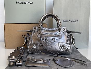 Balenciaga silver cagole XS handle bag